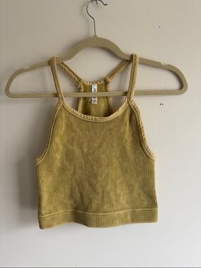 Zenana Outfitters Ribbed Tank in Mustard Yellow